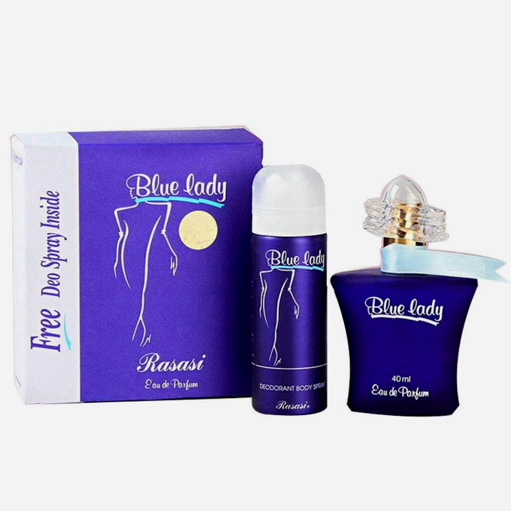 Rasasi Blue Lady Eau de Parfum and Deodorant Gift Set