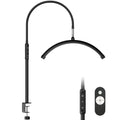 Mznoo Half Moon Light with Clamp, Adjustable Beauty and Nail Desk Lamp