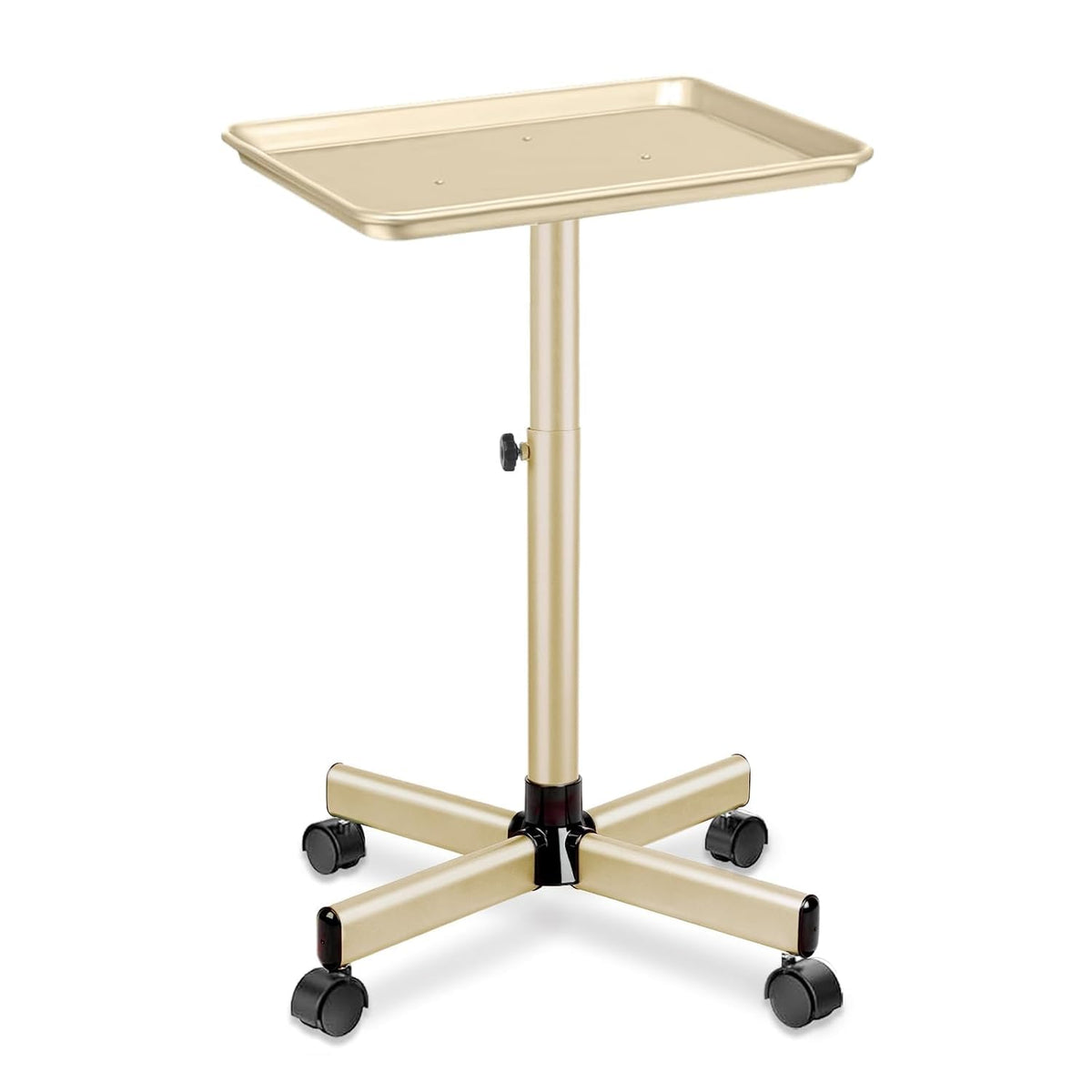 Salon Adjustable Rolling Service Tray Cart with Wheels