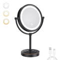 GURUN 8.5-Inch LED Tabletop Makeup Mirror, Dimmable Double-Sided
