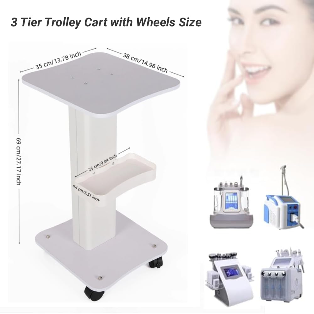 132 lb Rolling Esthetician Cart with 4 Wheels and 2 Brakes