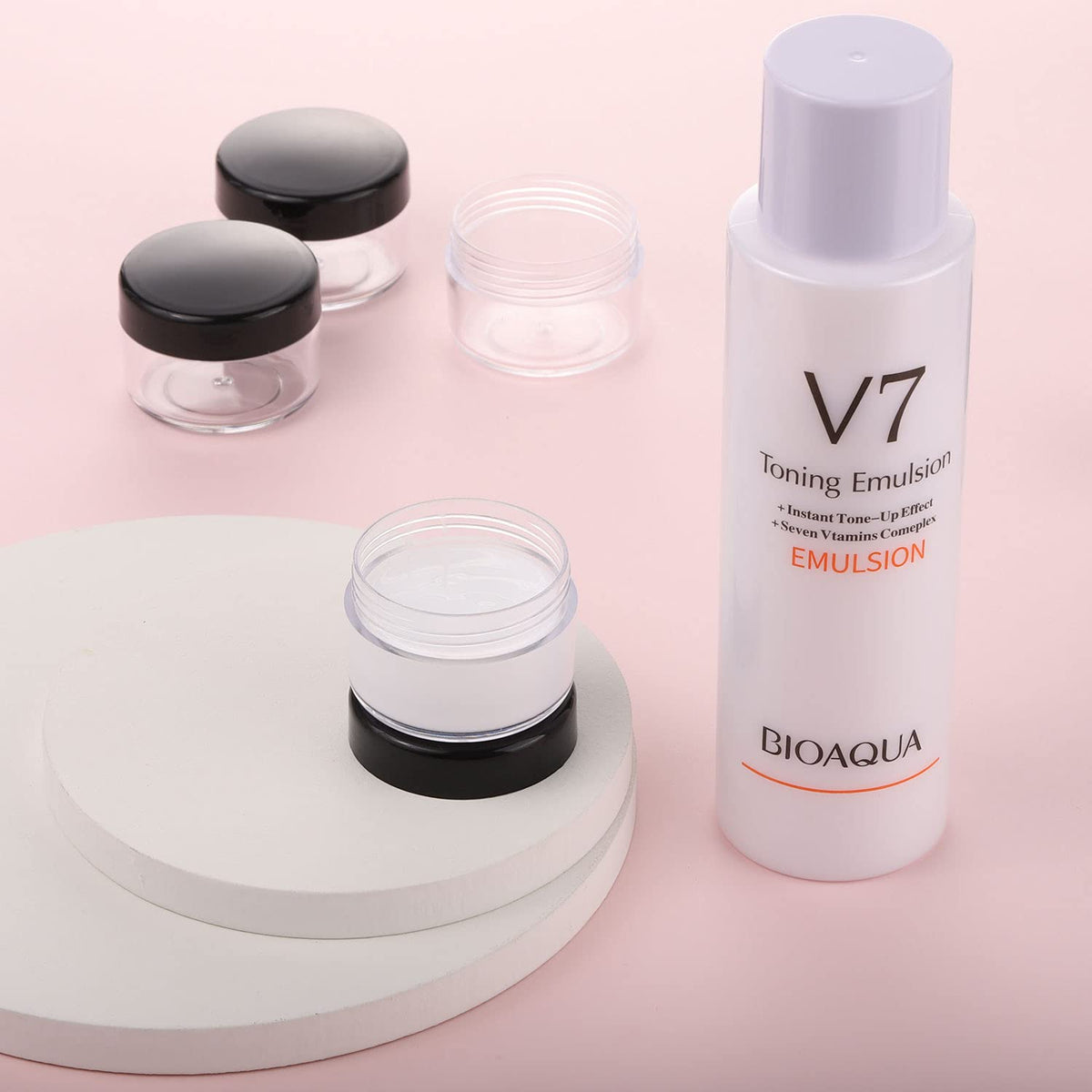 Plastic Sample Containers with Lids - Empty Cosmetic Jars