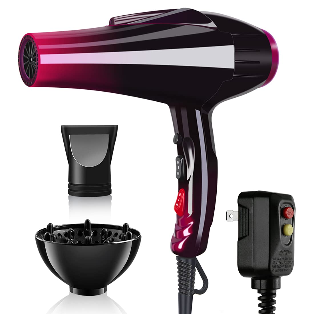 Mannice Professional Ionic Hair Dryer with Ceramic Tourmaline Technology