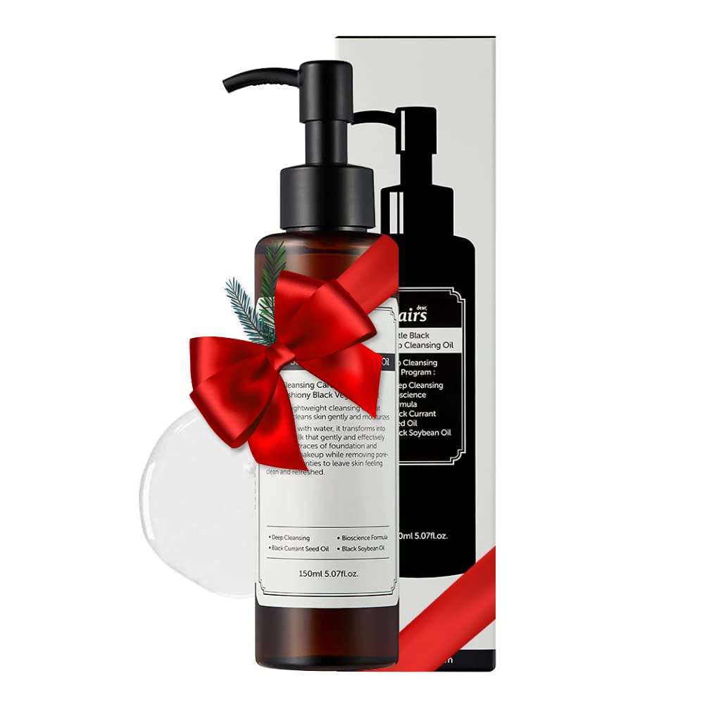 DearKlairs Gentle Black Cleansing Oil with Natural Black Grain Oils, 5.07 Oz