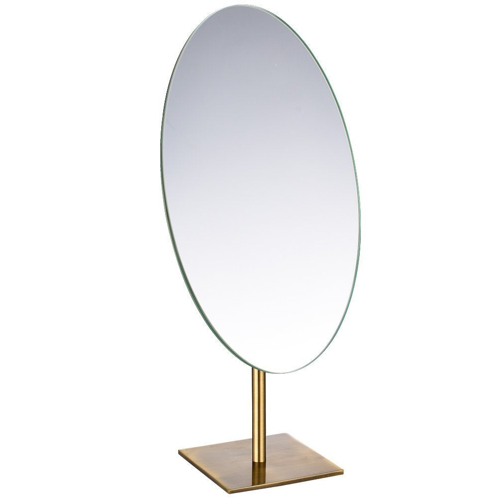 GURUN Oval Tabletop Vanity Mirror with Stand