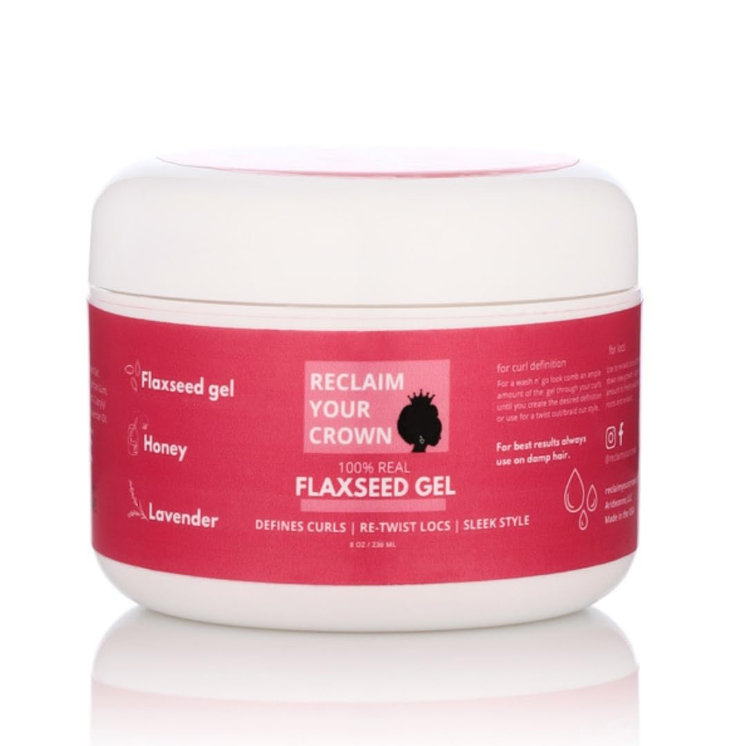 100% Real Flaxseed Gel for Curls, Locs and Sleek Styles