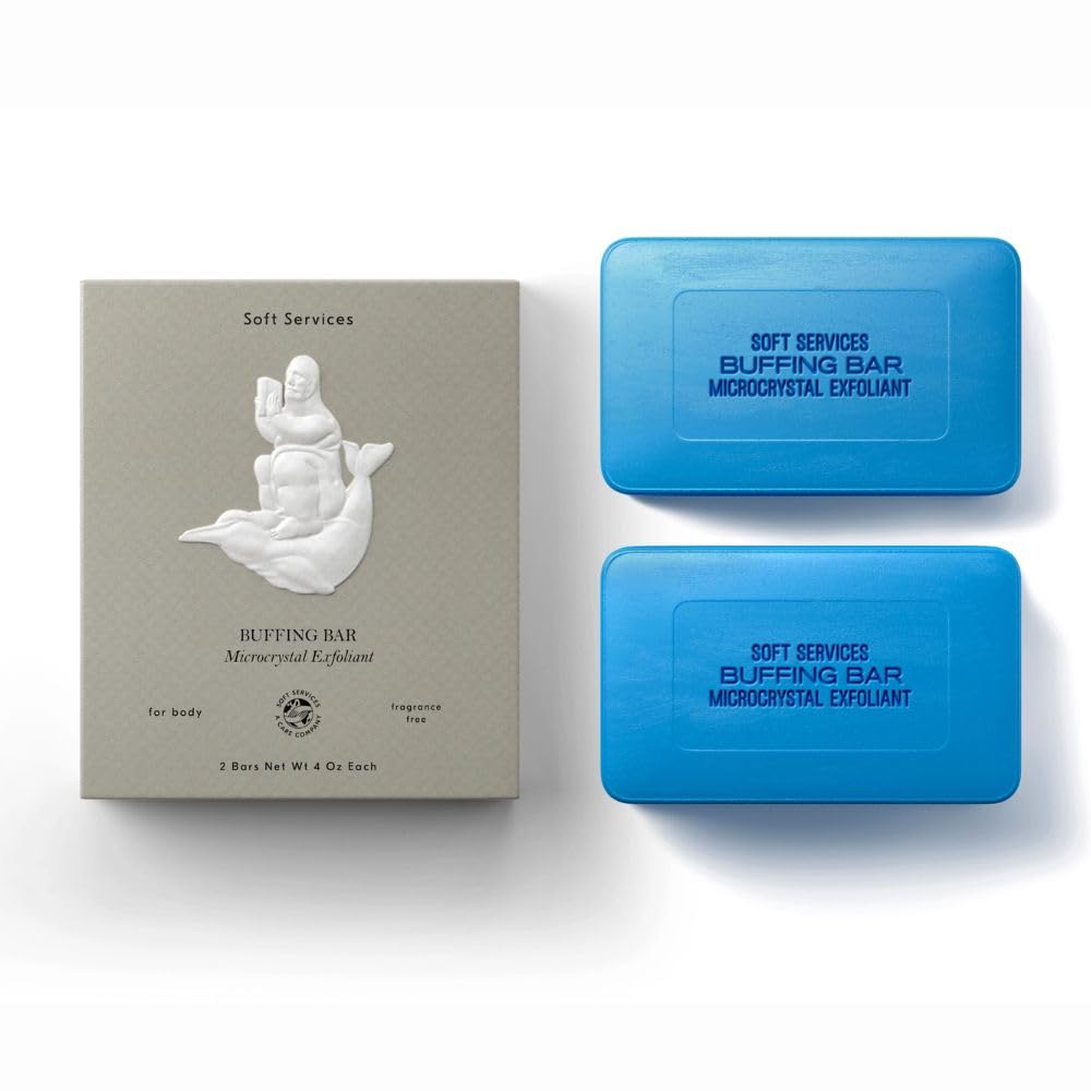 JIGME CALA SOFT.SERVICESS Microcrystal Exfoliating Body Bar, 2 Pack