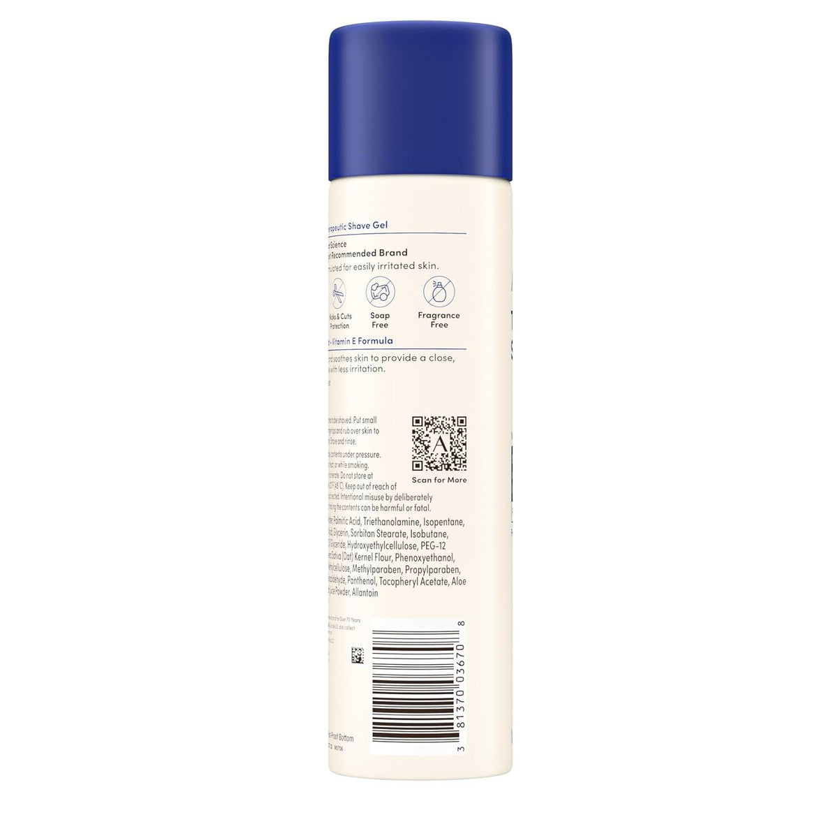 Aveeno Therapeutic Shave Gel with Oat & Vitamin E, 7 oz, Pack of 6