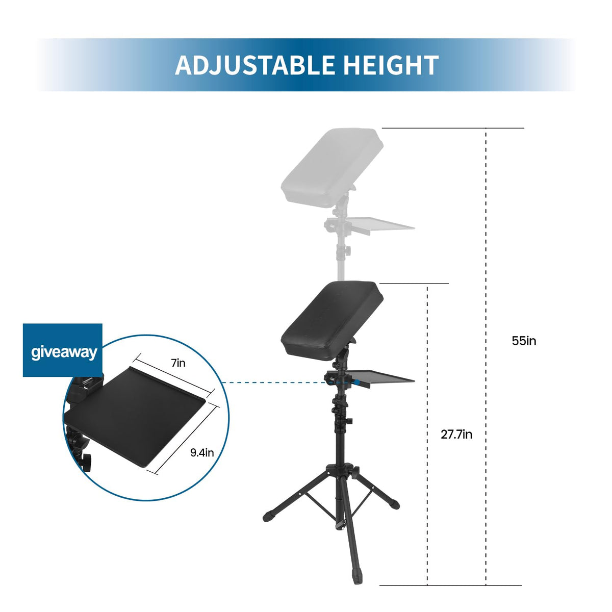 Adjustable Tattoo Armrest Stand Tripod with Soft Sponge Pad