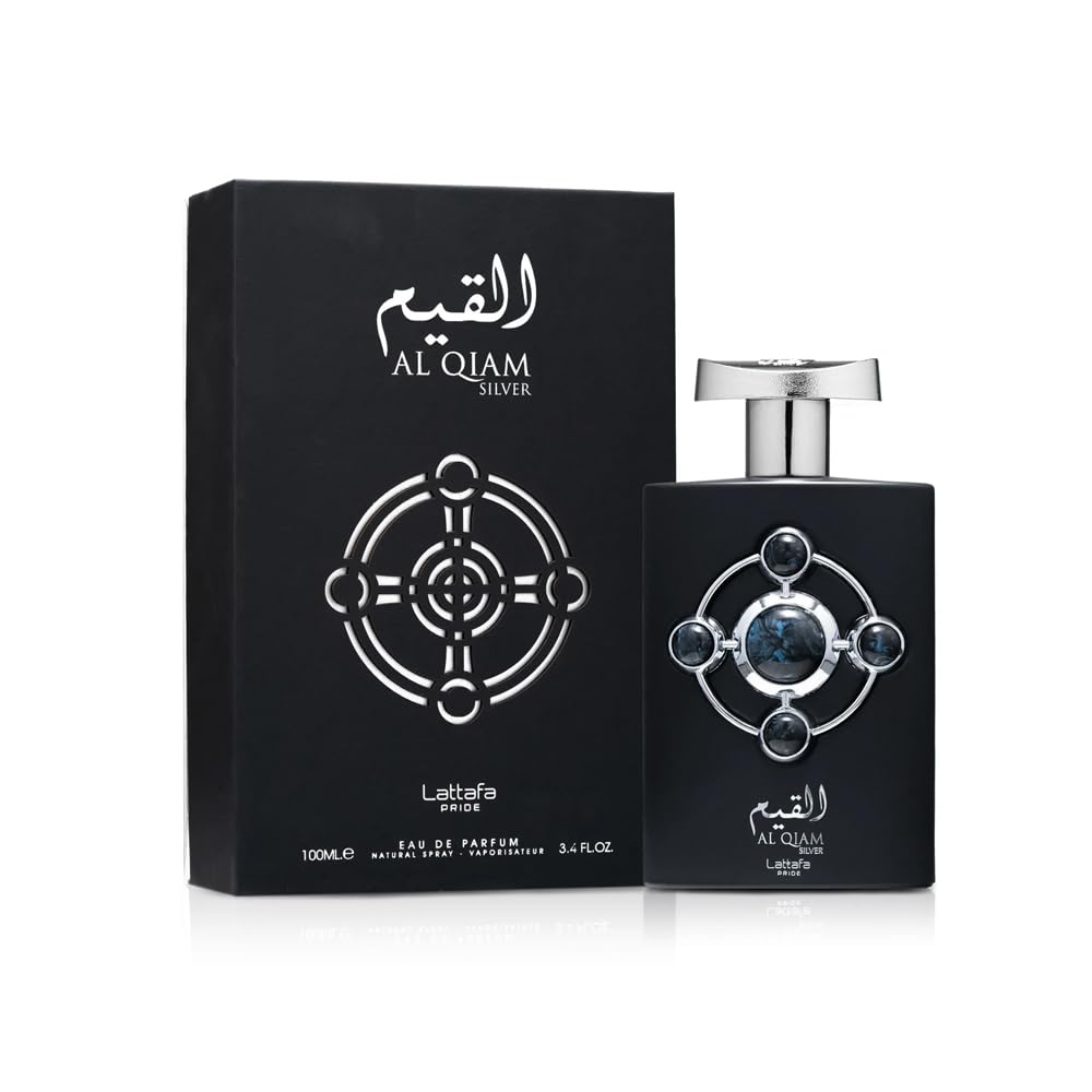 Lattafa Al Qiam Silver Unisex Eau de Parfum Spray, 3.4 Ounce