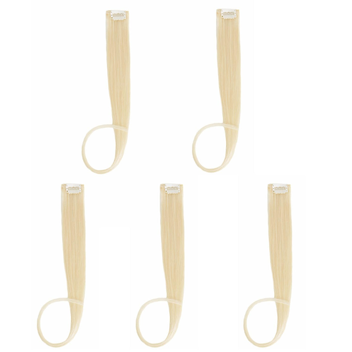100% Human Hair Clip-In Extensions, 18 Inch, 5-Piece Set