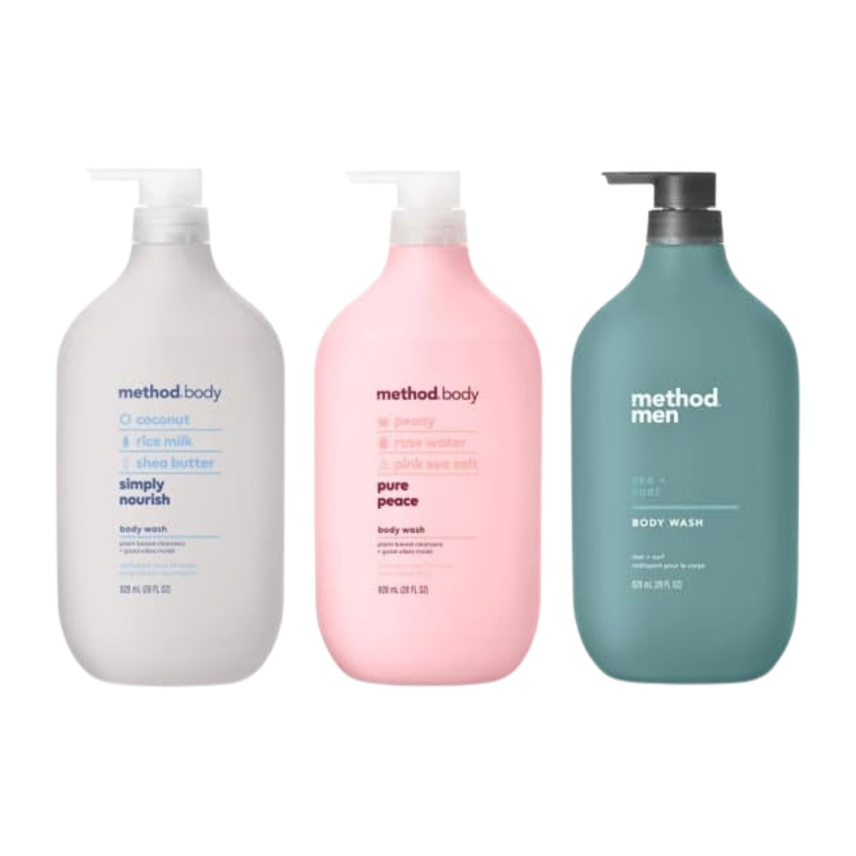 Method Moisturizing Body Wash Variety Pack for Daily Cleansing