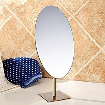GURUN Oval Tabletop Vanity Mirror with Stand