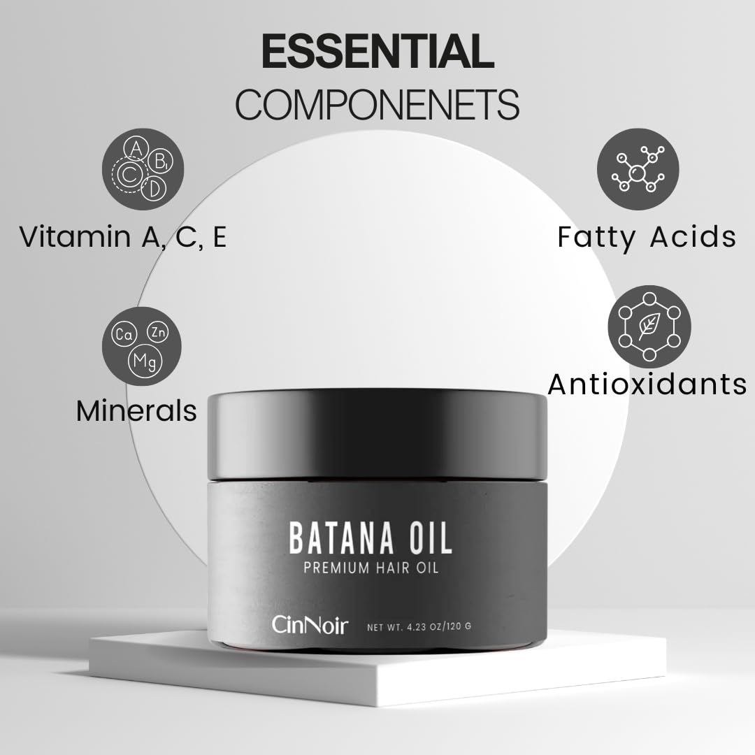 Dr Sebi Batana Oil for Hair Growth, Raw Organic Cold-Pressed Hair Oil, 4.23 oz