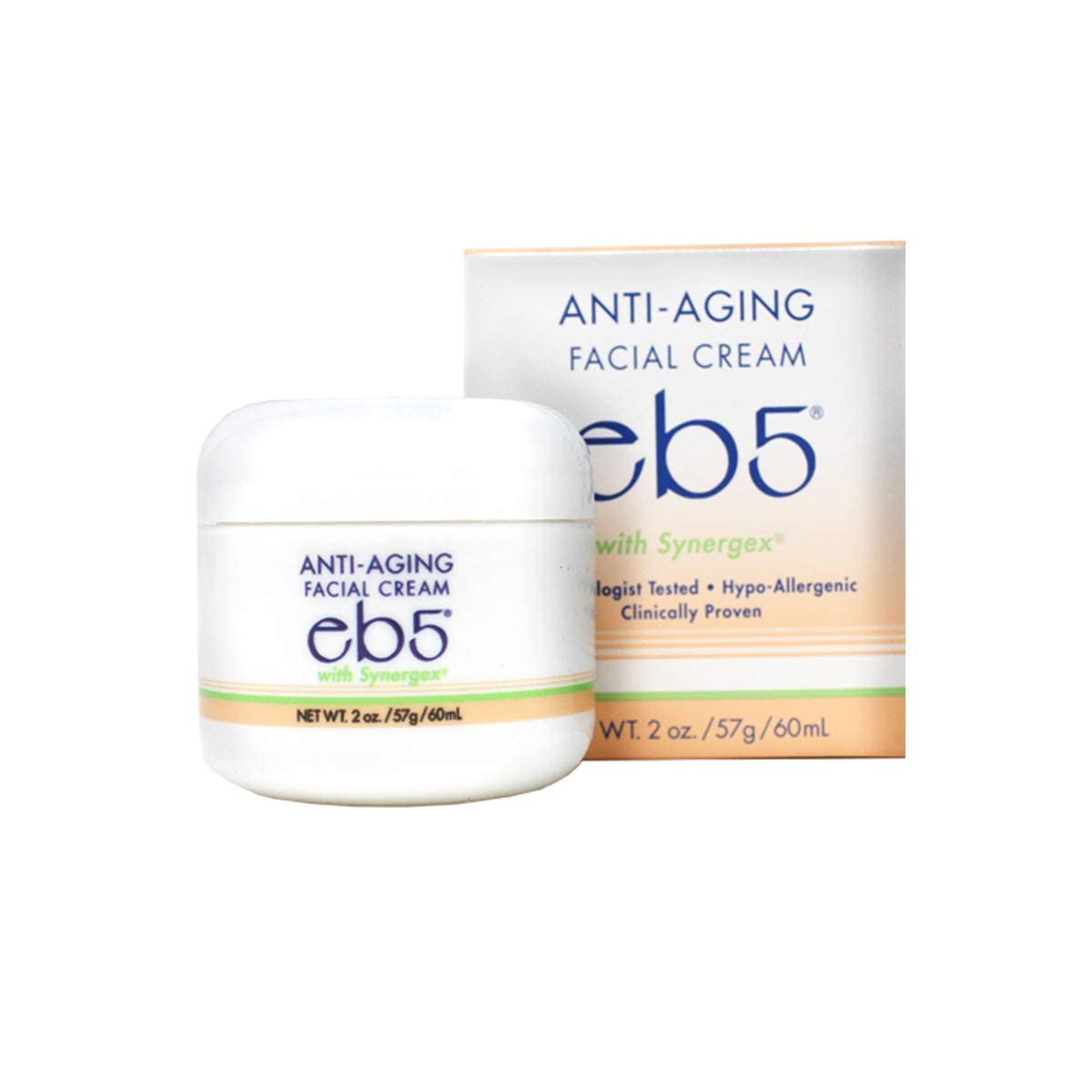 eb5 Anti-Aging Face & Neck Cream with Synergex Formula, 2 oz