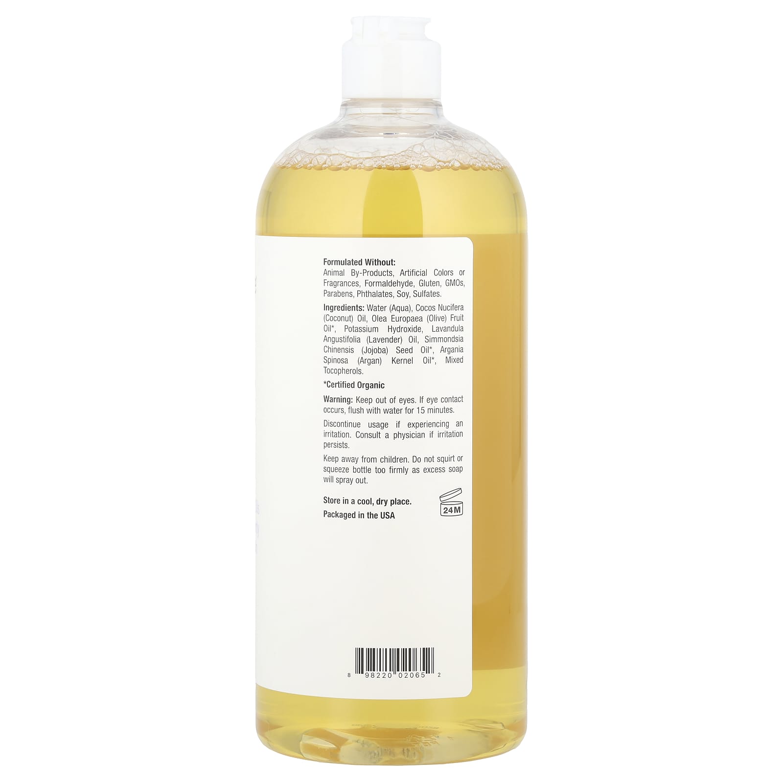 Mild By Nature, Castile Soap, Lavender, 34 fl oz (1,005 ml)