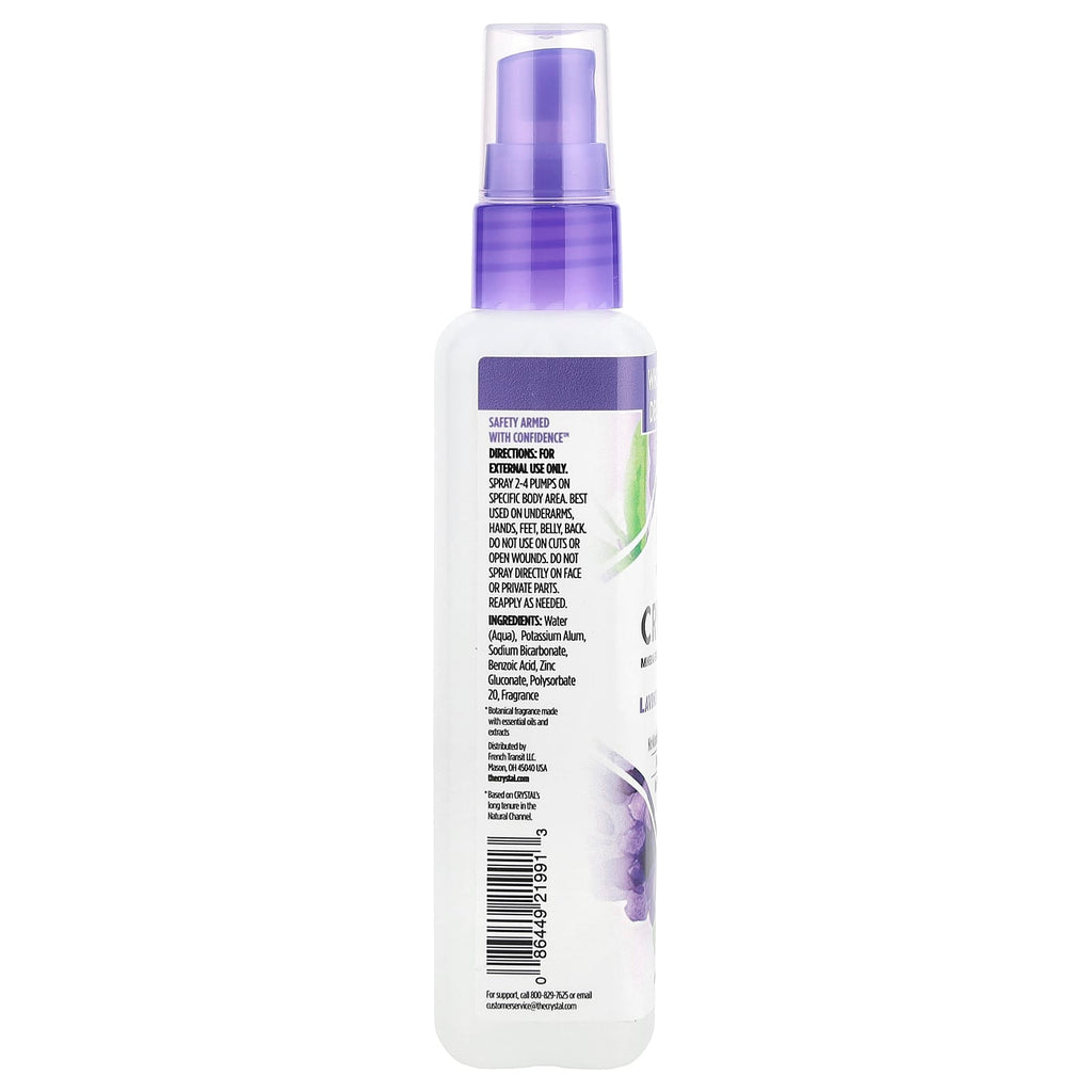 CRYSTAL, Mineral-Enriched Deodorant Spray, Lavender & White Tea, 4 fl oz (118 ml)