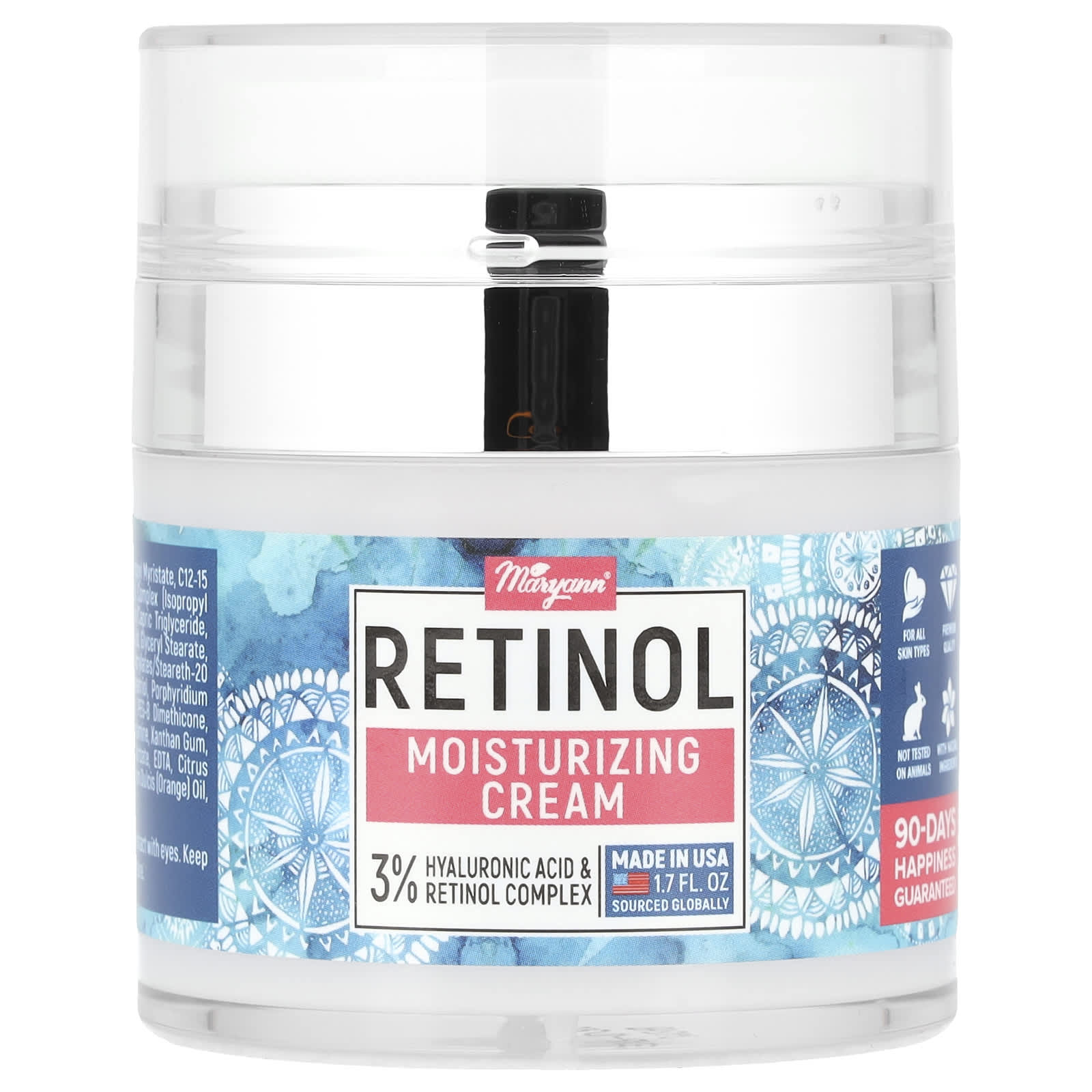MaryAnn Organics, Retinol, Moisturizing Cream, 1.7 fl oz (50 ml)