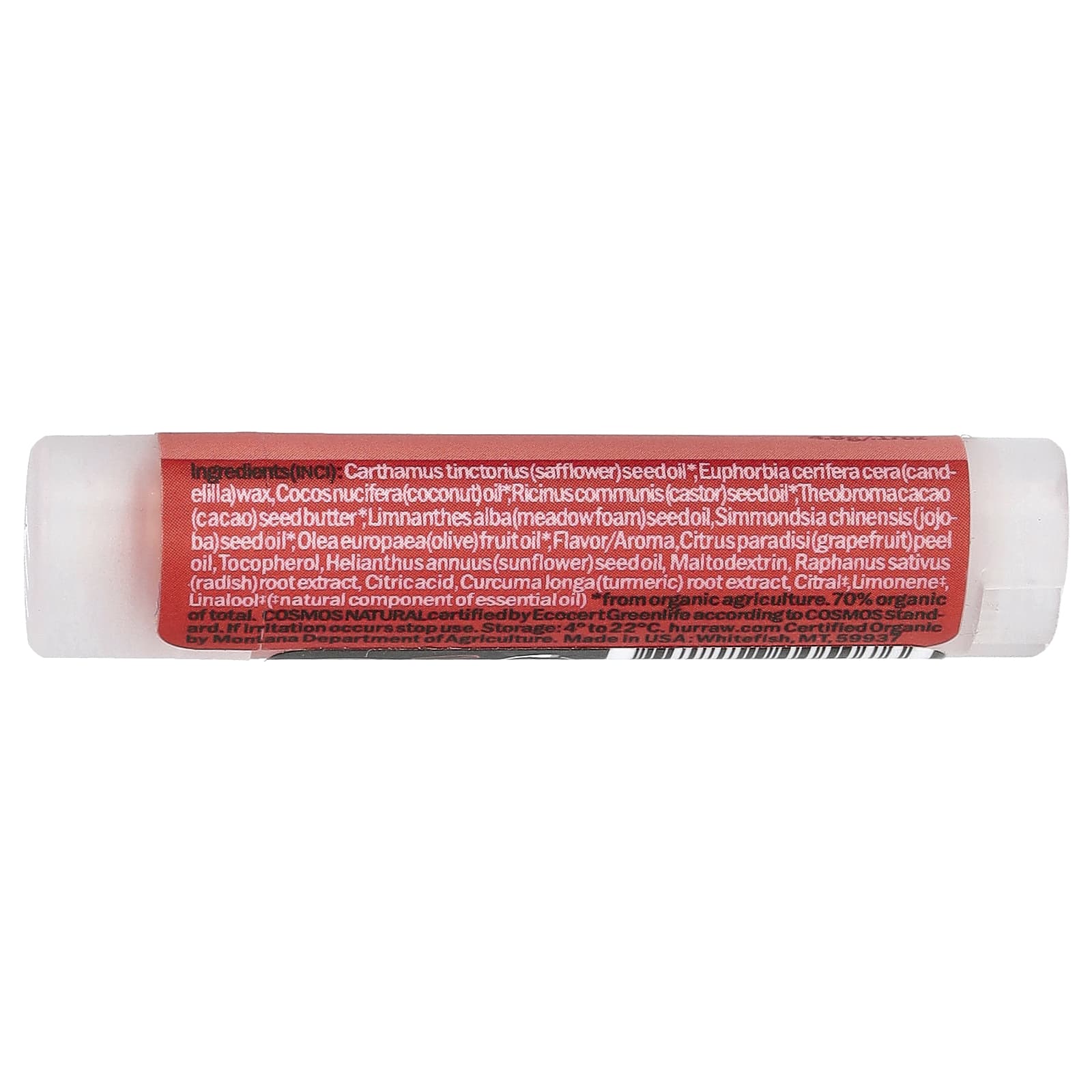 Hurraw! Balm, Lip Balm, Grapefruit, 0.17 oz (4.8 g)