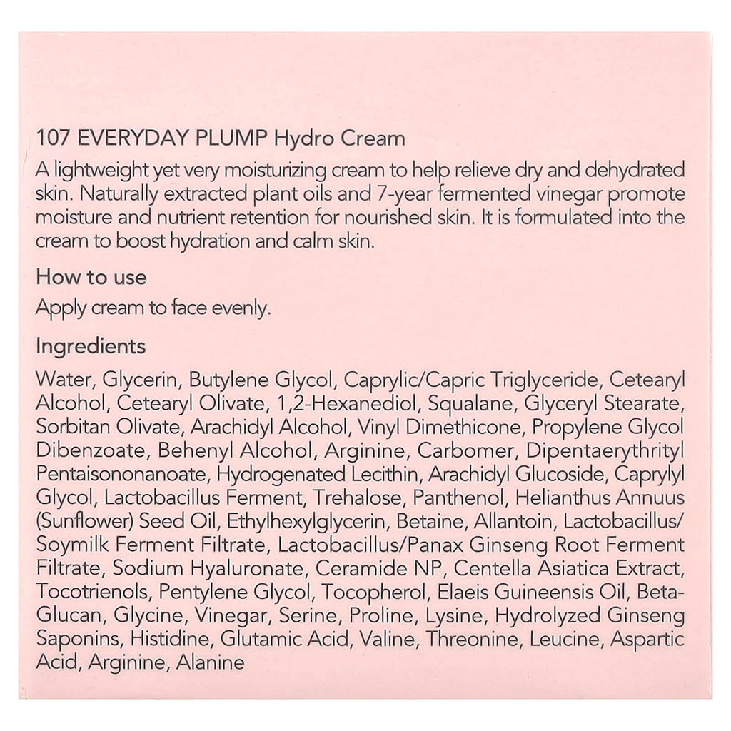 107 Beauty, Everyday Plump, Hydro Cream, 1.7 fl oz (50 ml)