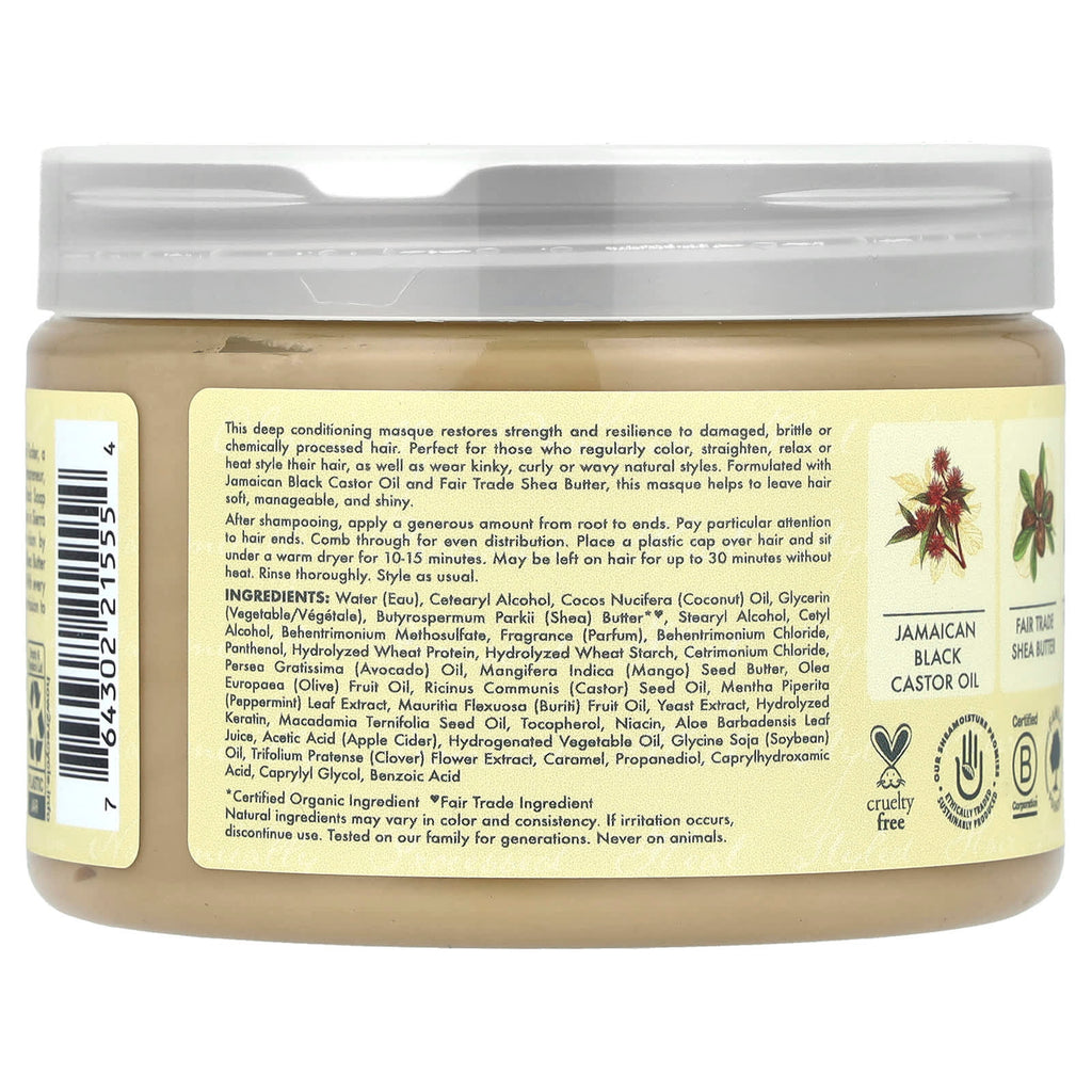 SheaMoisture, Jamaican Black Castor Oil, Strengthen & Restore Treatment Masque, 11.5 oz (326 g)