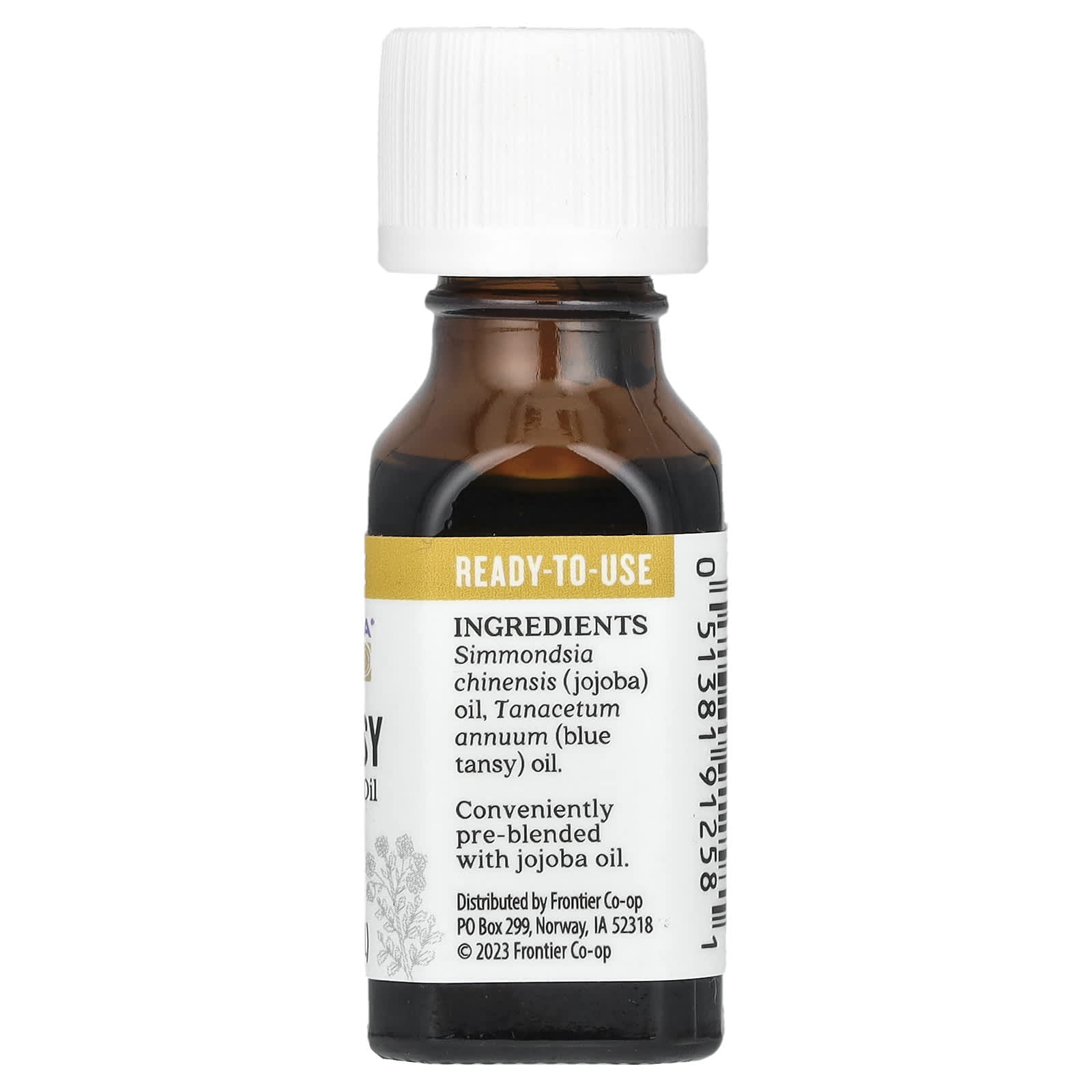 Aura Cacia, Pure Essential Oil In Jojoba Oil, Blue Tansy, 0.5 fl oz (15 ml)