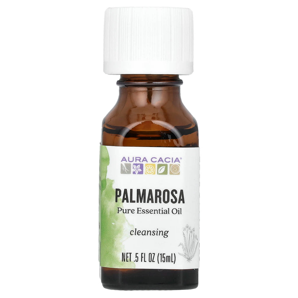 Aura Cacia, Pure Essential Oil, Palmarosa, 0.5 fl oz (15 ml)