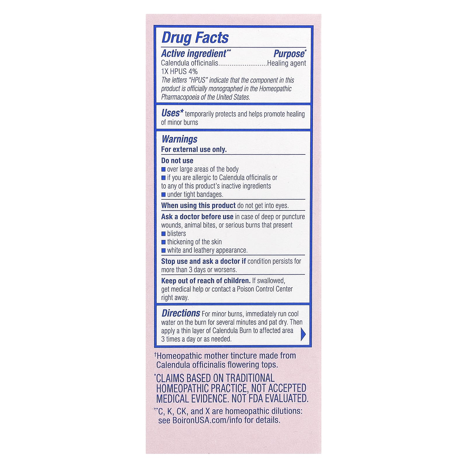 Boiron, Calendula Burn Ointment, 1 oz (30 g)