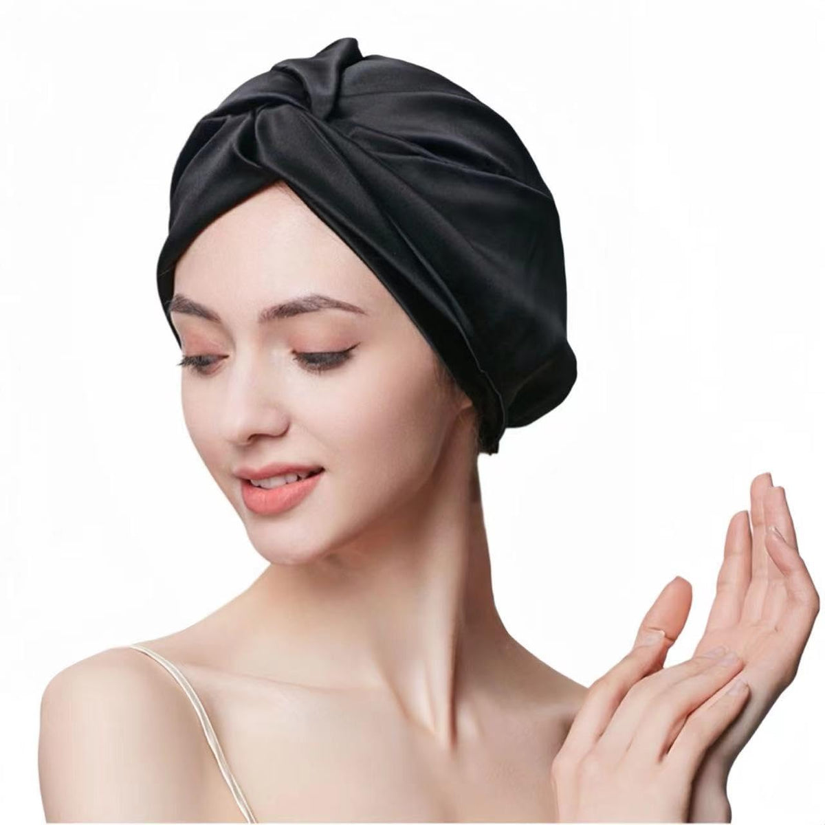 100% Mulberry Silk Double-Layer Bonnet Sleep Cap