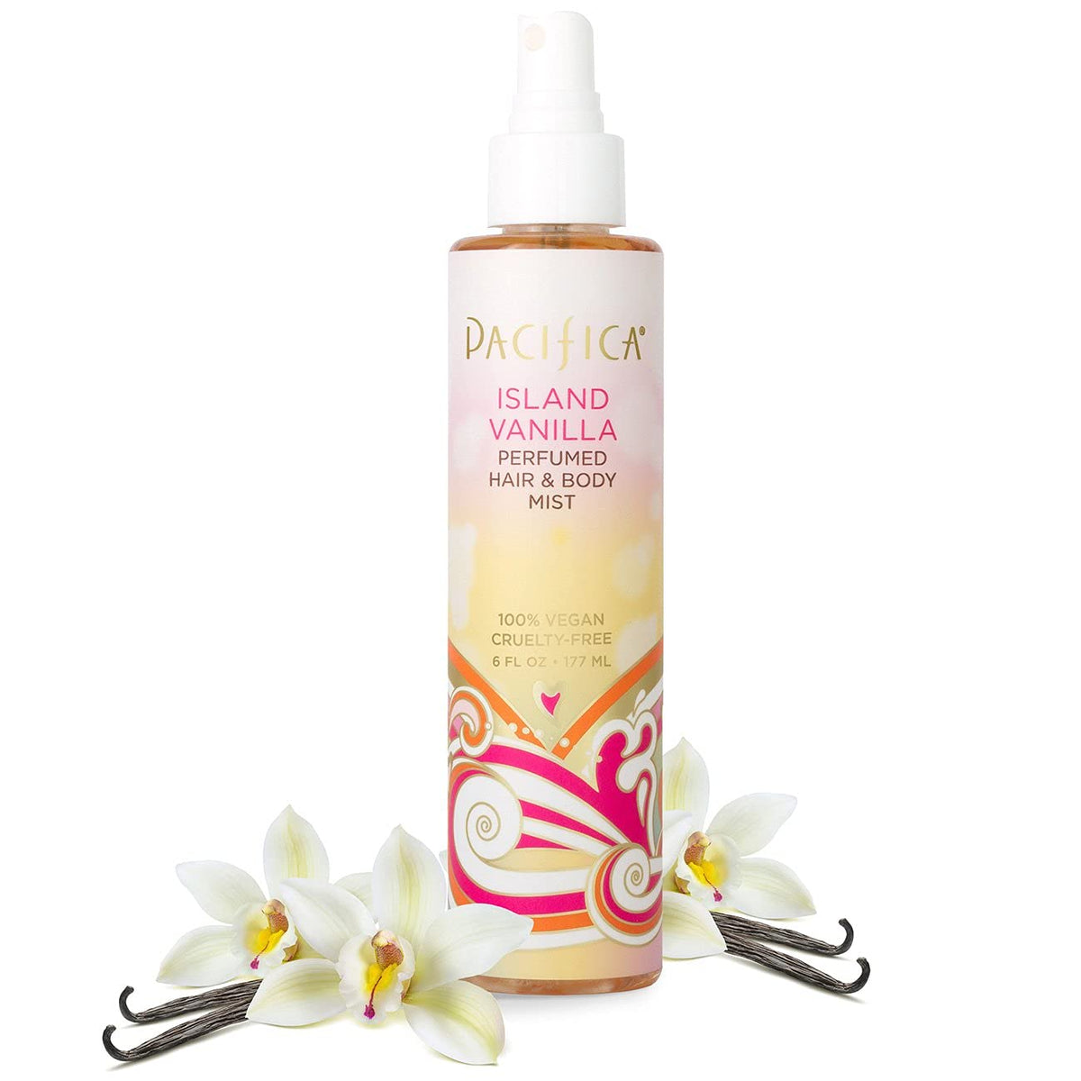 Pacifica Island Vanilla Hair & Body Mist, Alcohol-Free, 6 fl oz 2-Pack