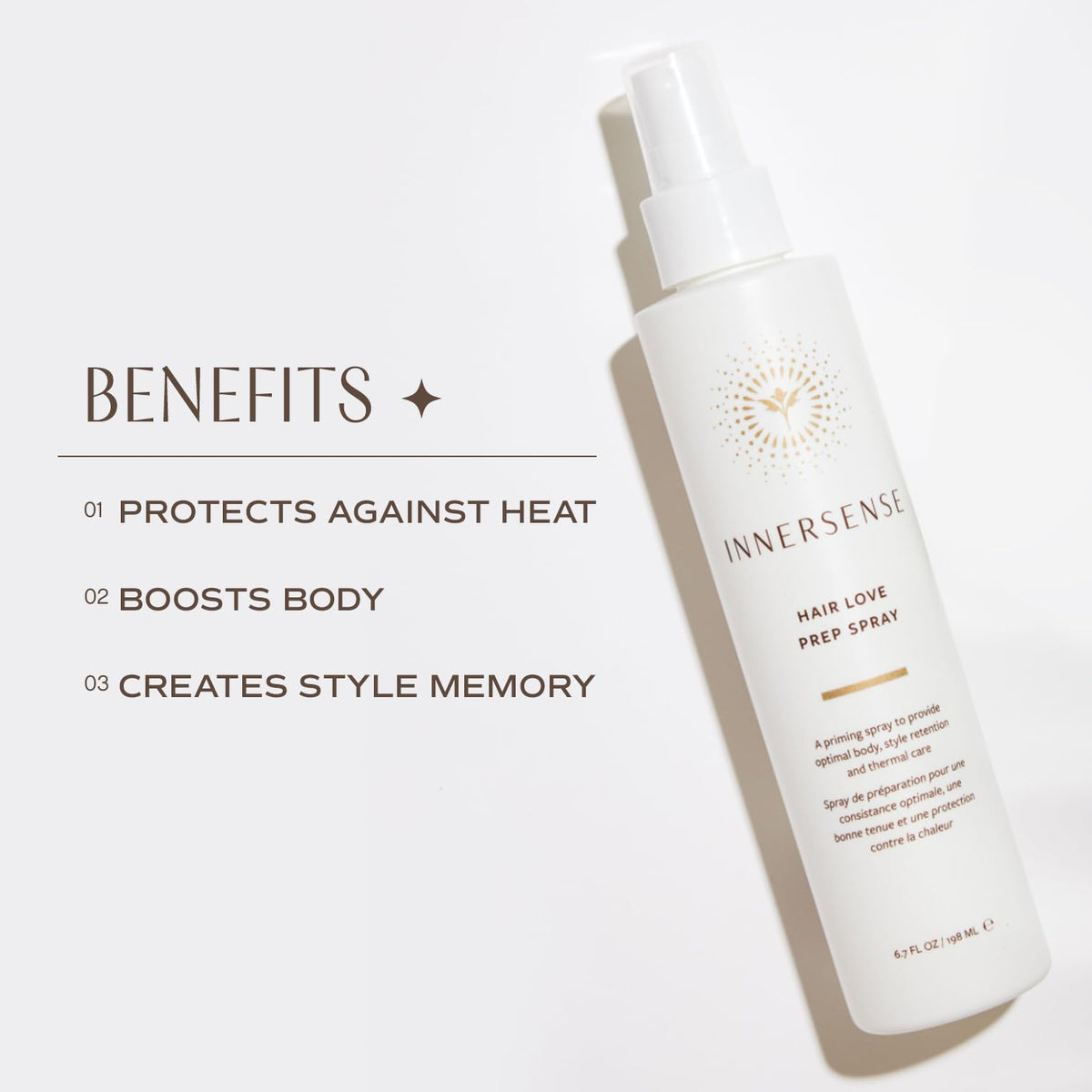INNERSENSE Hair Love Prep Spray for Body, Style Retention and Thermal Care
