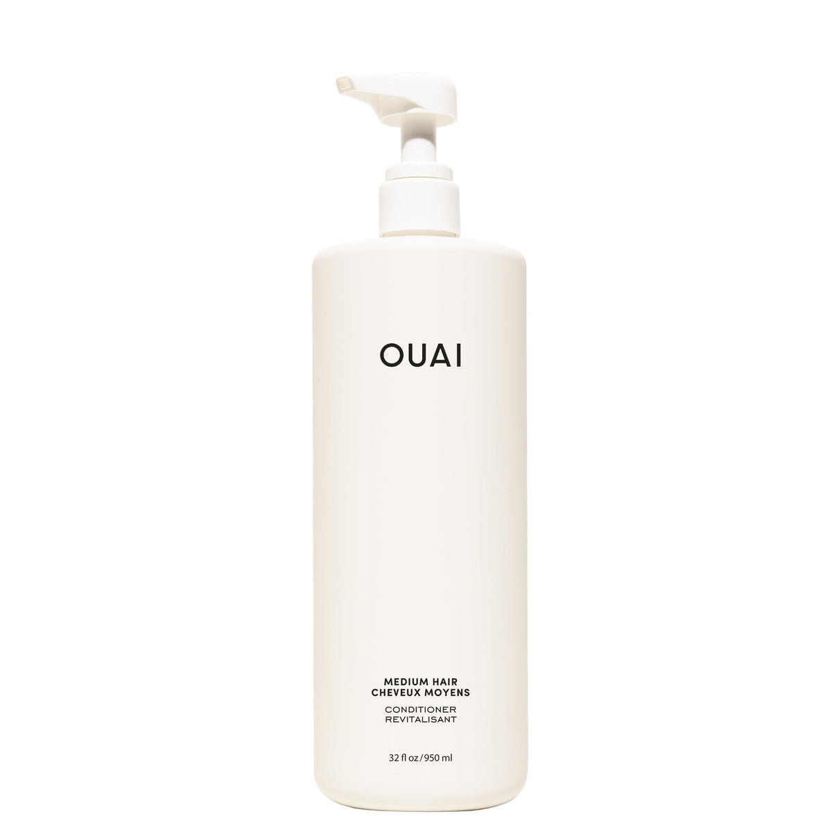 OUAI Medium Conditioner Hydrating Hair Conditioner with Coconut, Babassu & Keratin Oil, 32 Oz