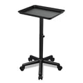 Metal Rolling Salon Tray Cart, Adjustable Service Tray with Wheels