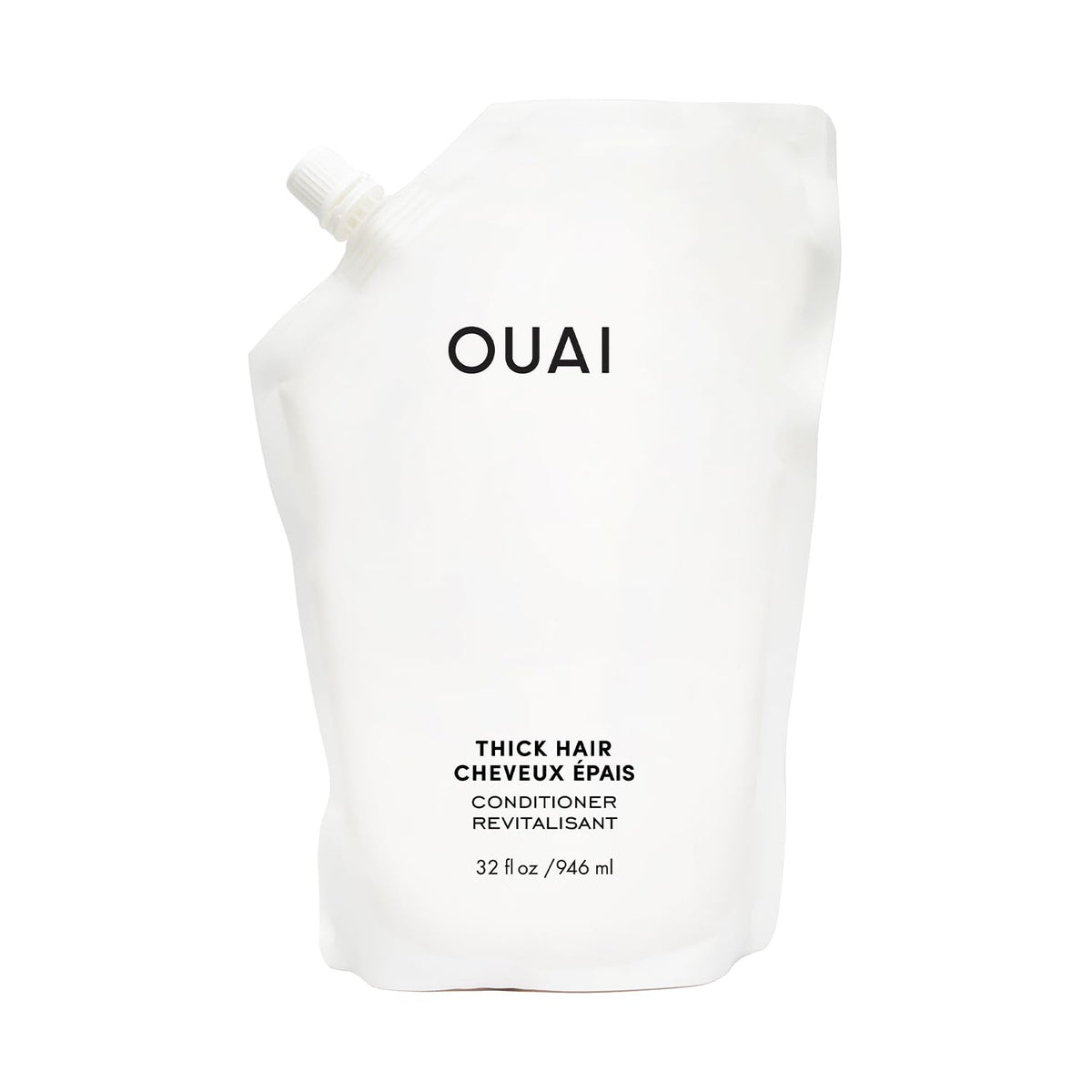 OUAI Thick Hair Conditioner Refill, Moisturizing and Frizz-Fighting, 32 Oz