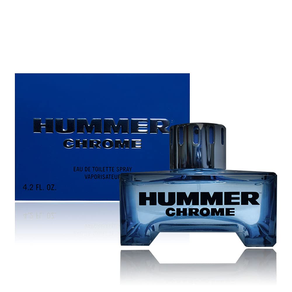 Hummer Chrome Cologne for Men Eau de Toilette, 4.2 Fl Oz, 1 Pack