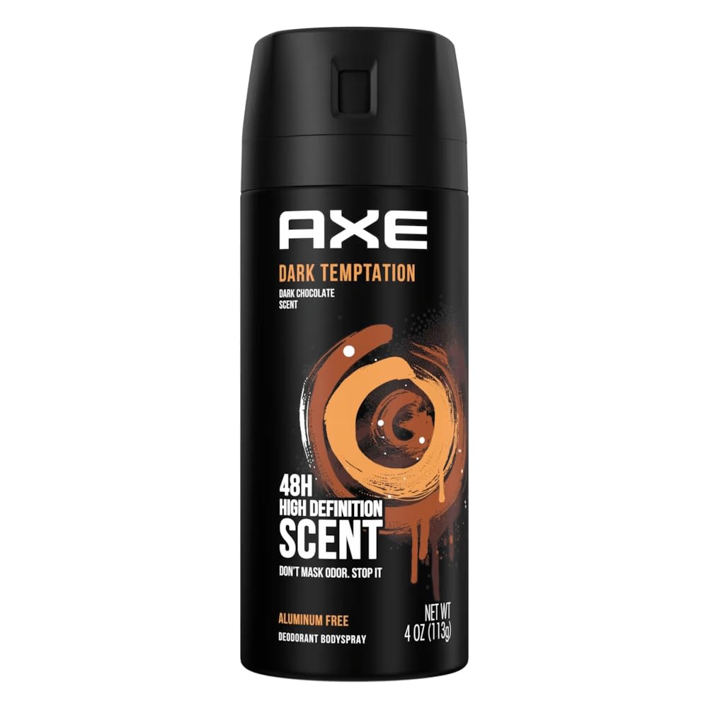 AXE Dark Temptation Body Spray, 4 Ounce, Pack of 6