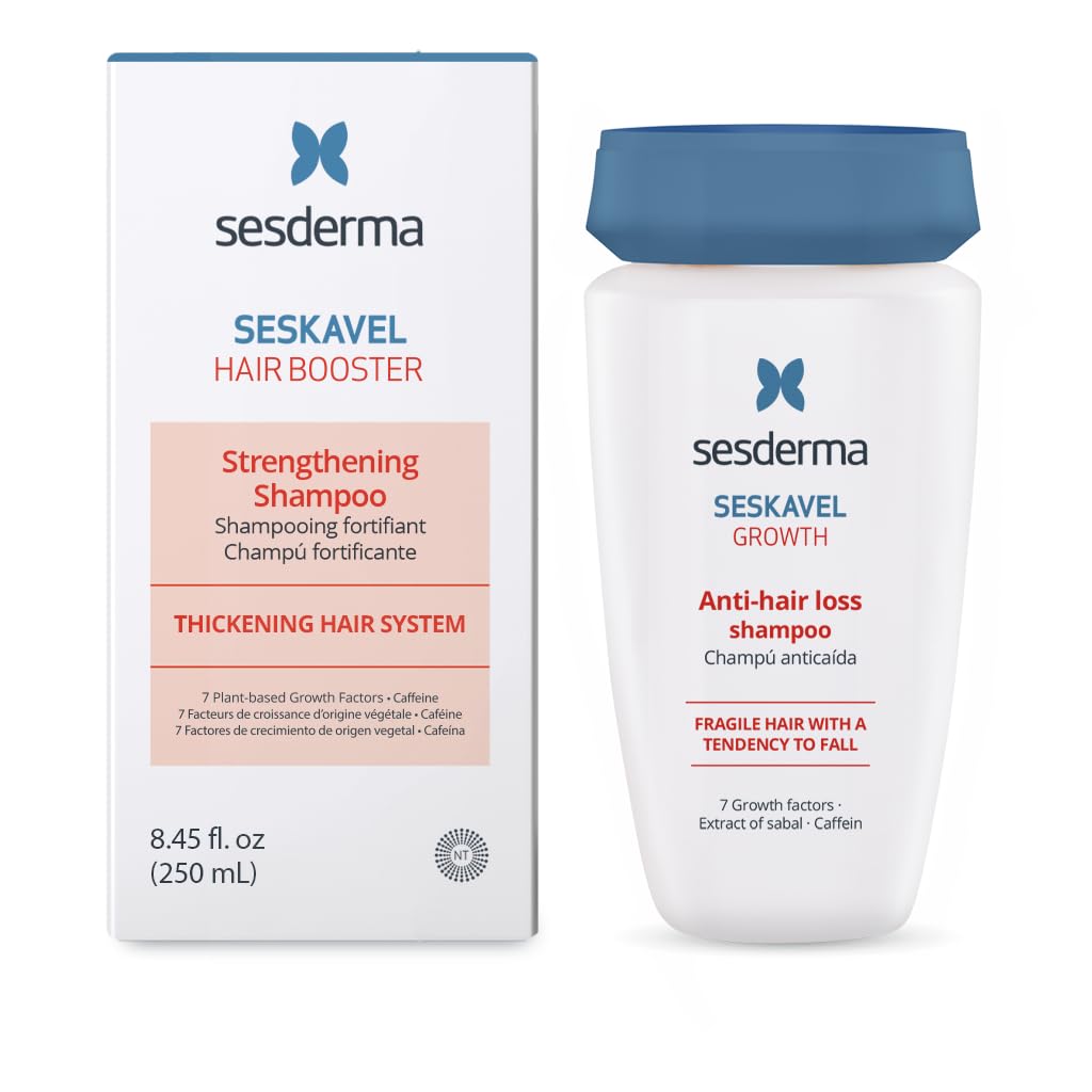 Sesderma SESKAVEL Anti-Hair Loss Shampoo with Growth Factors, 8.45 fl oz