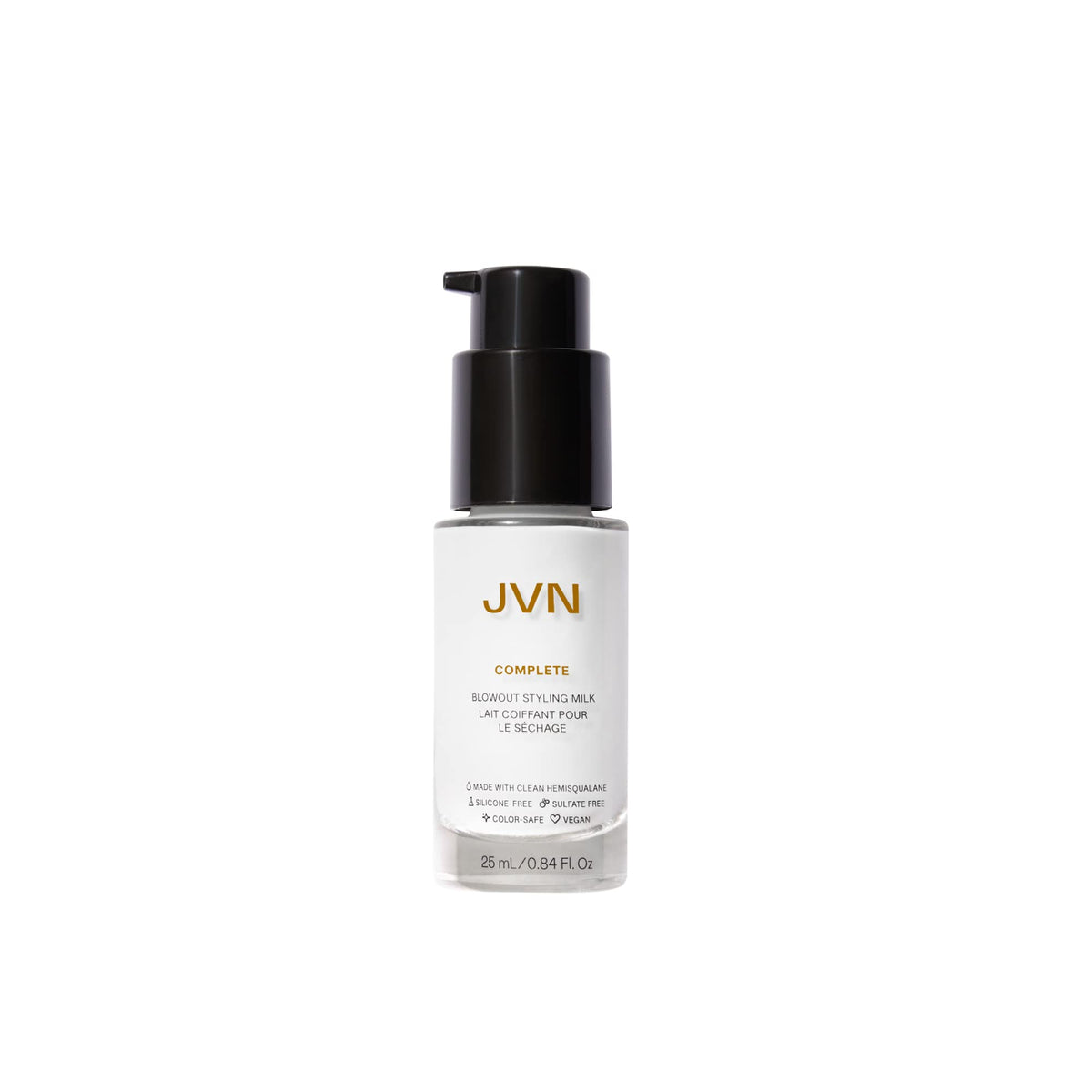 JVN Complete Blowout Styling Milk, Frizz Control & Heat Protectant
