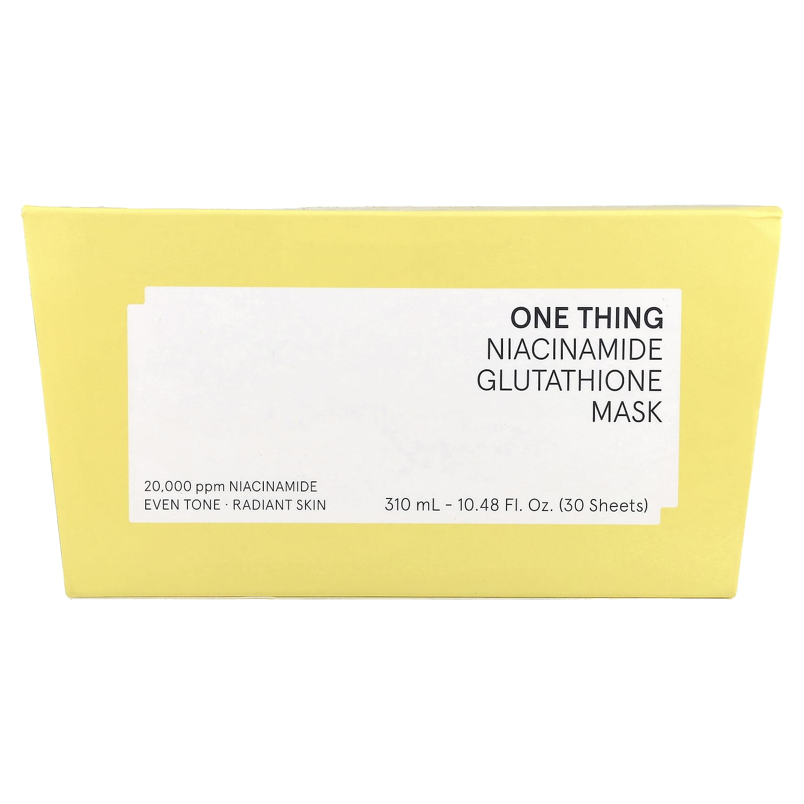 One Thing, Niacinamide Glutathione Beauty Mask , 30 Sheets, 10.48 fl oz (310 ml)