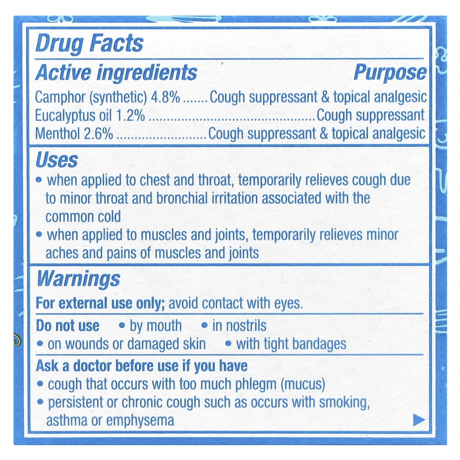 Vicks, Children's VapoRub™, Ointment, Cough Suppressant, 2+ Years, 1.76 oz (50 g)