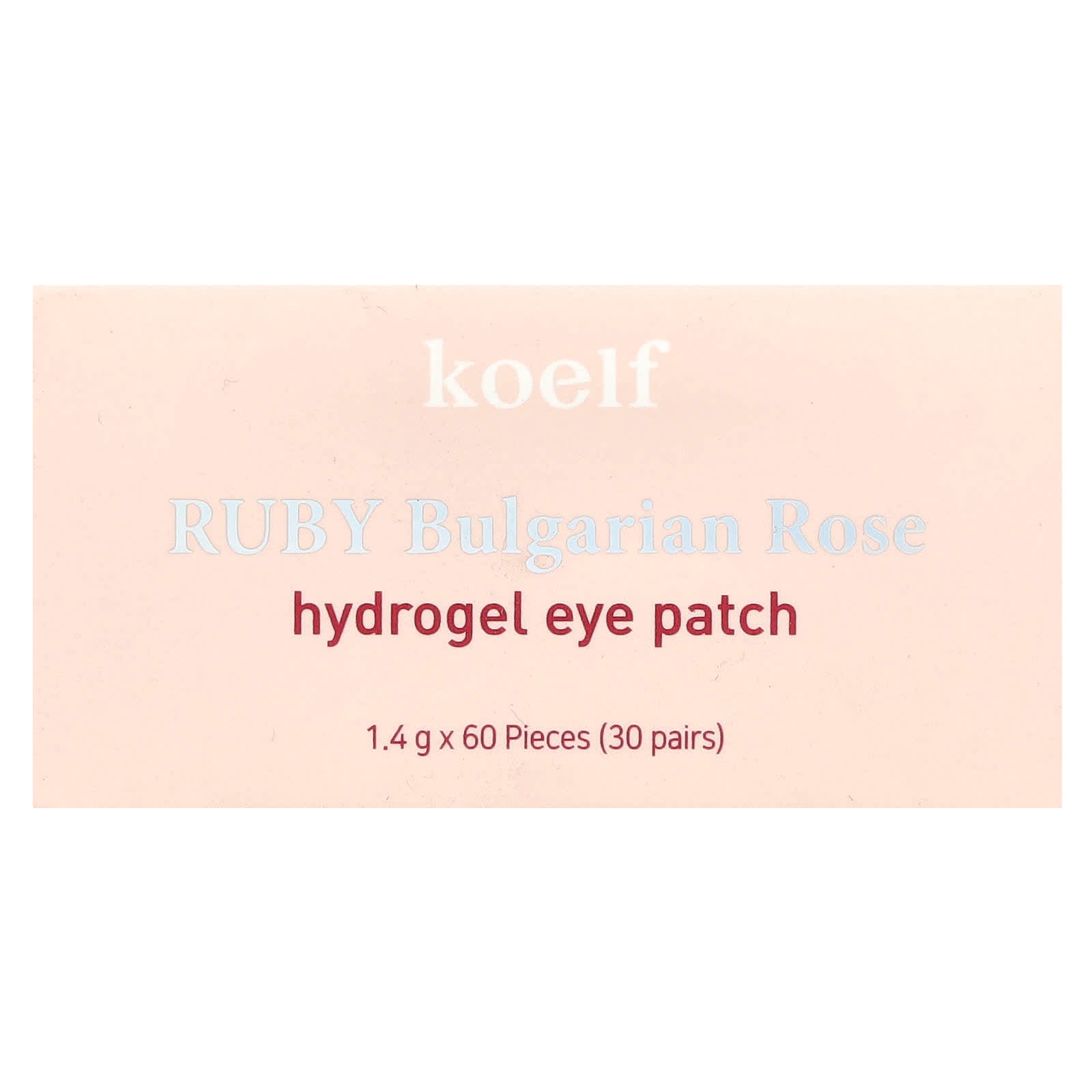 Koelf, Ruby Bulgarian Rose, Hydrogel Eye Patch, 60 Patches
