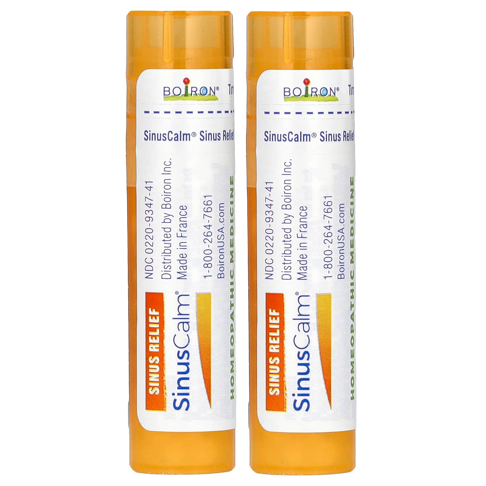 Boiron, SinusCalm®, Sinus Relief, 2 Tubes, 80 Pellets Each