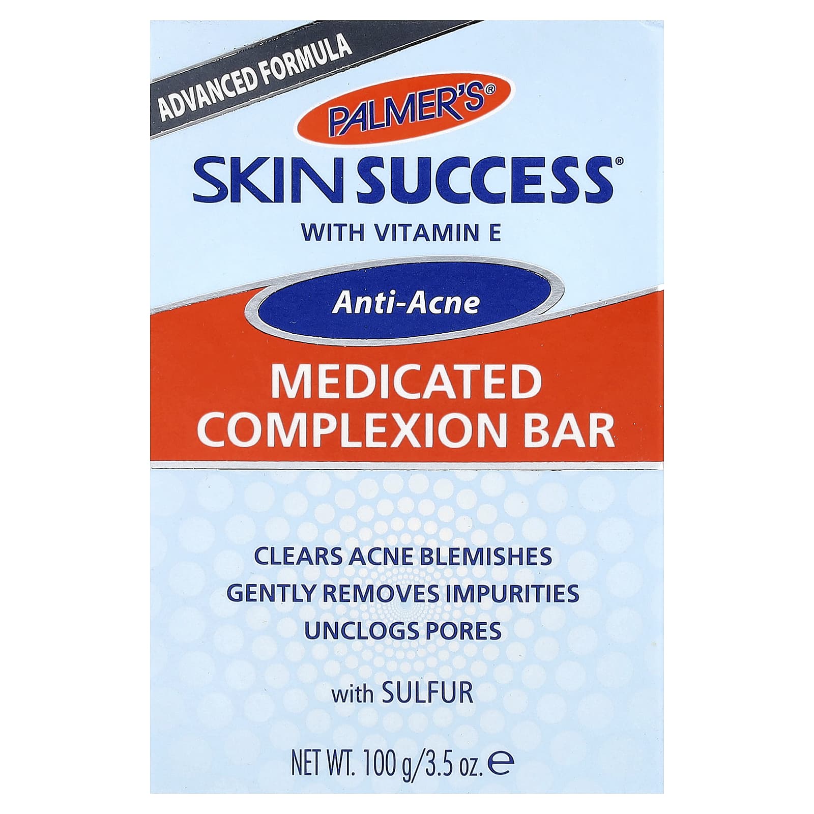 Palmer's, Skin Success® With Vitamin E, Anti-Acne, Medicated Complexion Bar Soap, 3.5 oz (100 g)