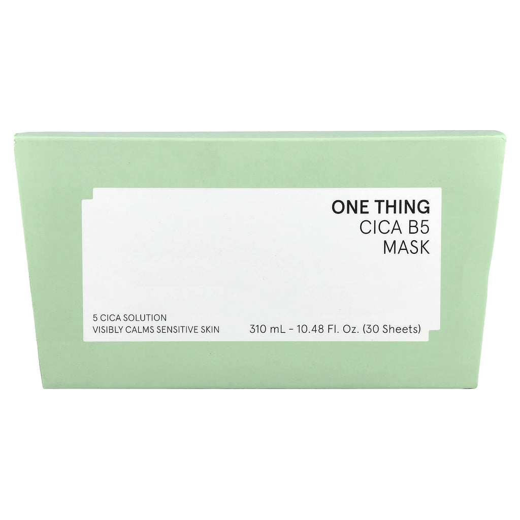 One Thing, Cica B5 Beauty Mask, 30 Sheets, 10.48 fl oz (310 ml)