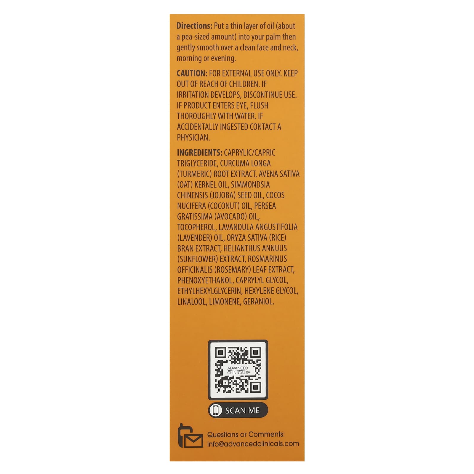 Advanced Clinicals, Turmeric Oil, 1.8 fl oz (53 ml)