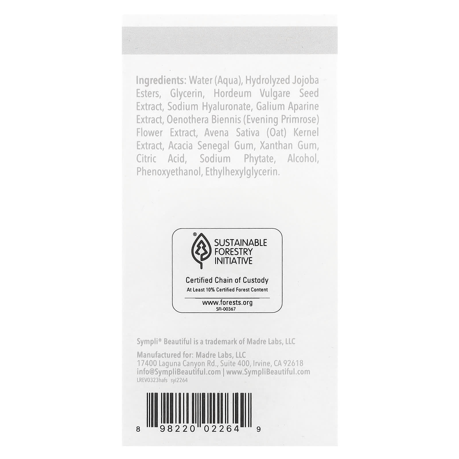 Sympli Beautiful, Serumdipity, Hyaluronic Acid Facial Serum, 1 fl oz (30 ml)