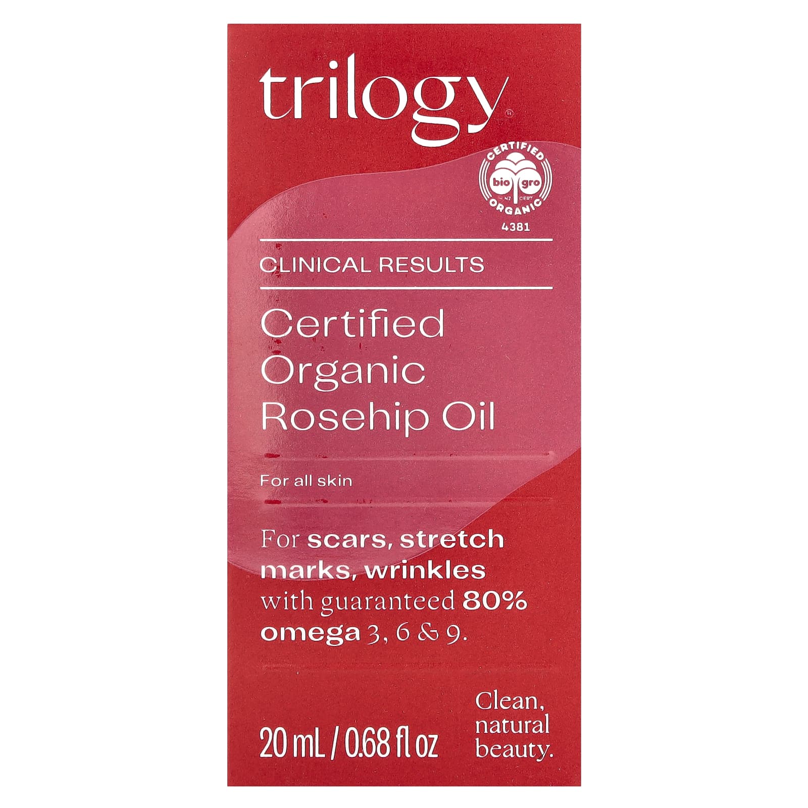 Trilogy, Certified Organic Rosehip Oil, 0.68 fl oz (20 ml)