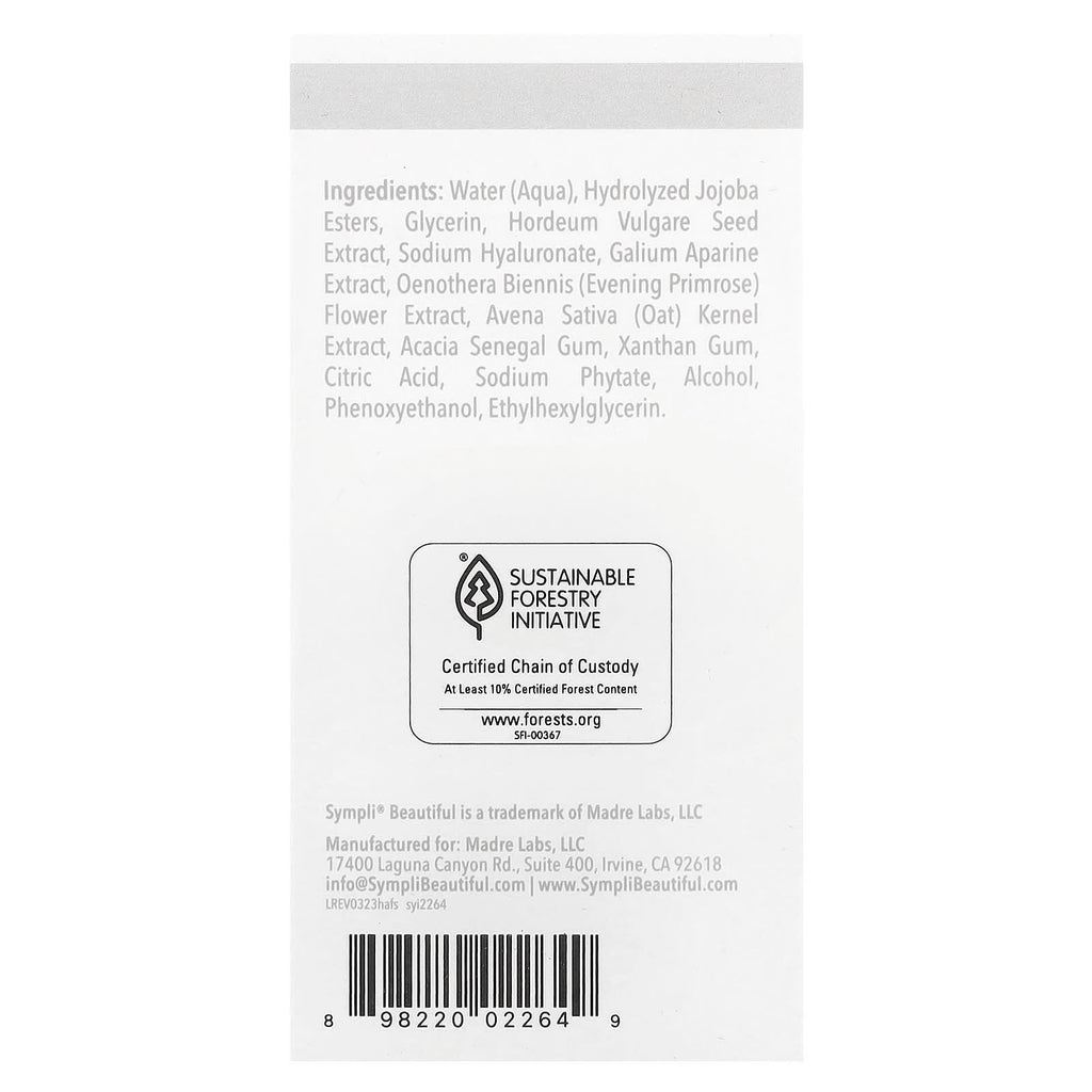 Sympli Beautiful, Serumdipity, Hyaluronic Acid Facial Serum, 1 fl oz (30 ml)