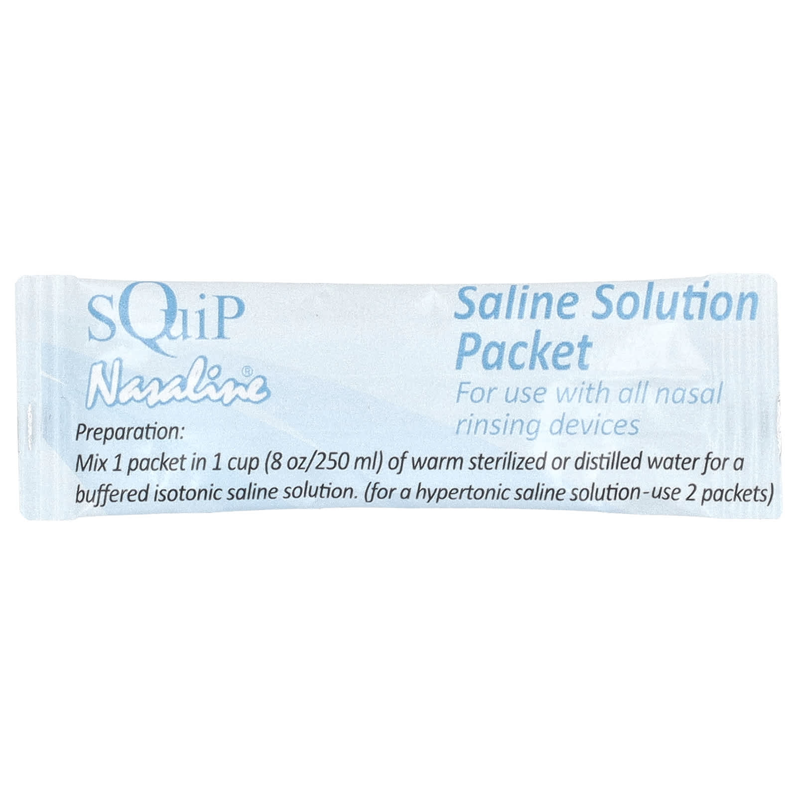 Squip, Nasaline®, Nasal Rinsing System, 50 Premixed Packets
