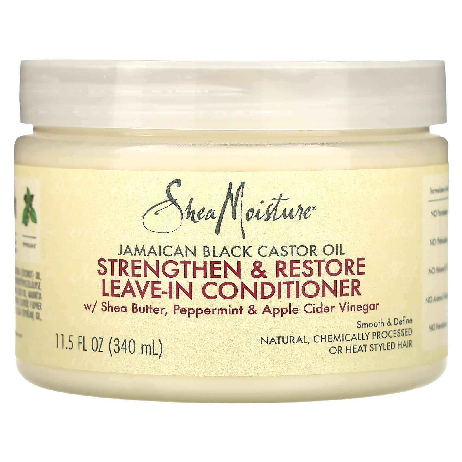 SheaMoisture, Jamaican Black Castor Oil, Strengthen & Restore Leave-In Conditioner, 11.5 fl oz (340 ml)
